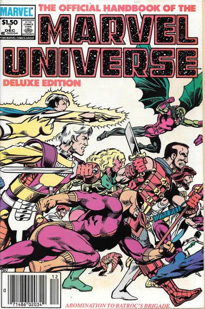 The Official Handbook of the Marvel Universe #1 - Abomination To Batroc's Brigade released by Marvel on August 28, 1985.