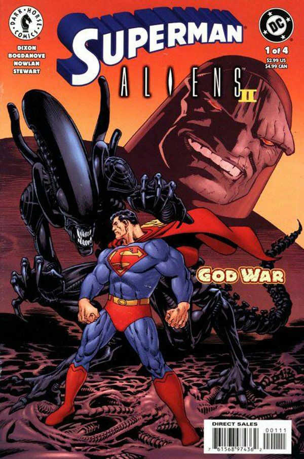 Superman Aliens 2: God War #1 released by DC Comics on May 2002