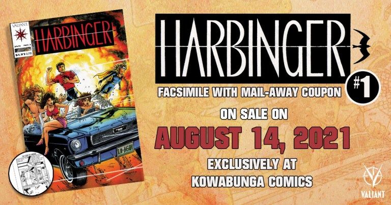 Valiant Teams Up with Kowabunga Comics for Exclusive HARBINGER #1 (1992) Facsimile Reprint!